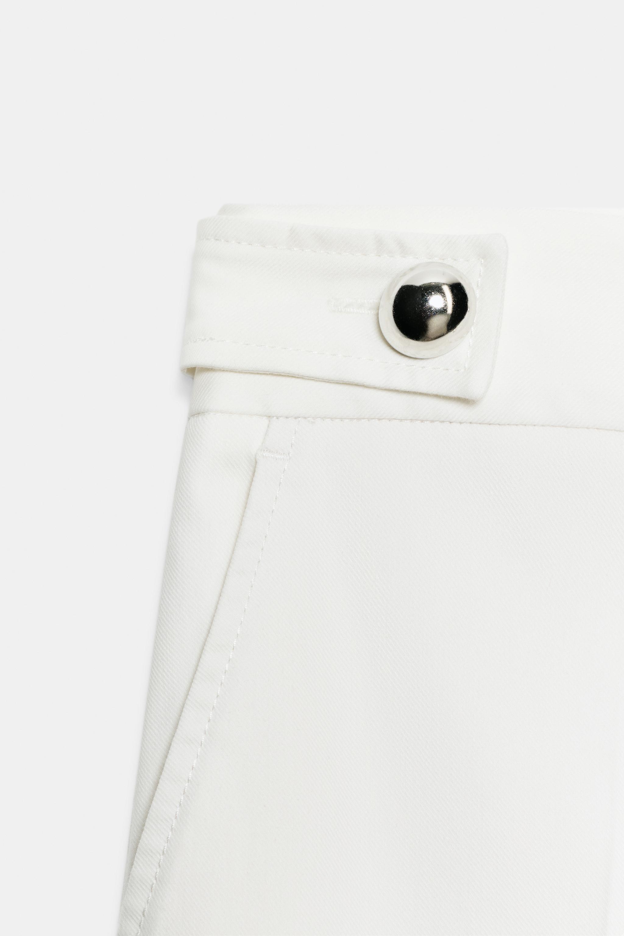 METALLIC BUTTON PANTS